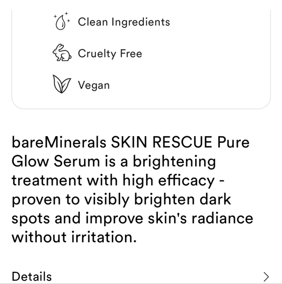 NIB BARE MINERALS SKIN RESCUE PURE GLOW SERUM - Picture 4 of 15